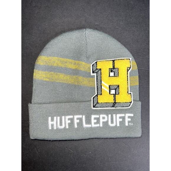 HARRY POTTER Beanie Hufflepuff Varsity Watchman Hat Stripes Unisex Wizard - Picture 3 of 7